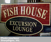 sandblasted signs