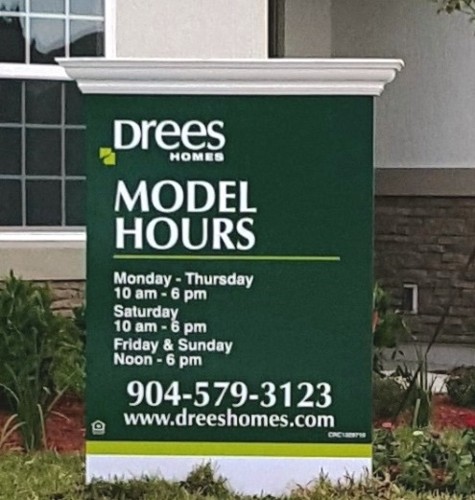 Model home signage Model home signage